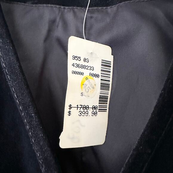 Donna Karan Black Ink Suede Leather Vintage Longline Vest Medium Deadstock Read - Picture 7 of 9